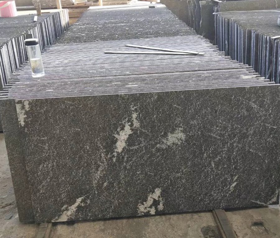 Snow Grey Granite Flamed & Brushed 02 Snow Grey Granite Flamed & Brushed 02