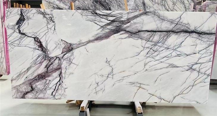 Lilac White Marble Slab6