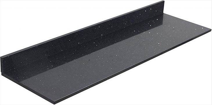 Galaxy Black Quartz Prefab Countertop