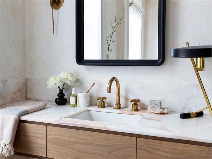 Rose Aurora Marble Vanity
