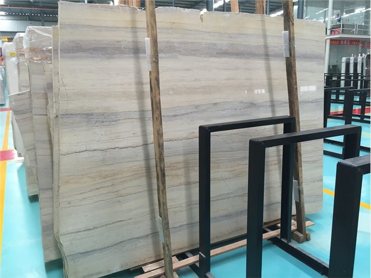 Wooden Beige Marble Slabs