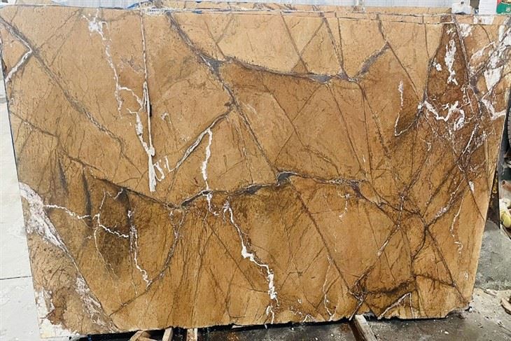 Forest Brown Marble Slab Honed